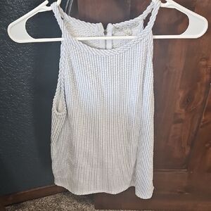 Women's White Sleeveless Top